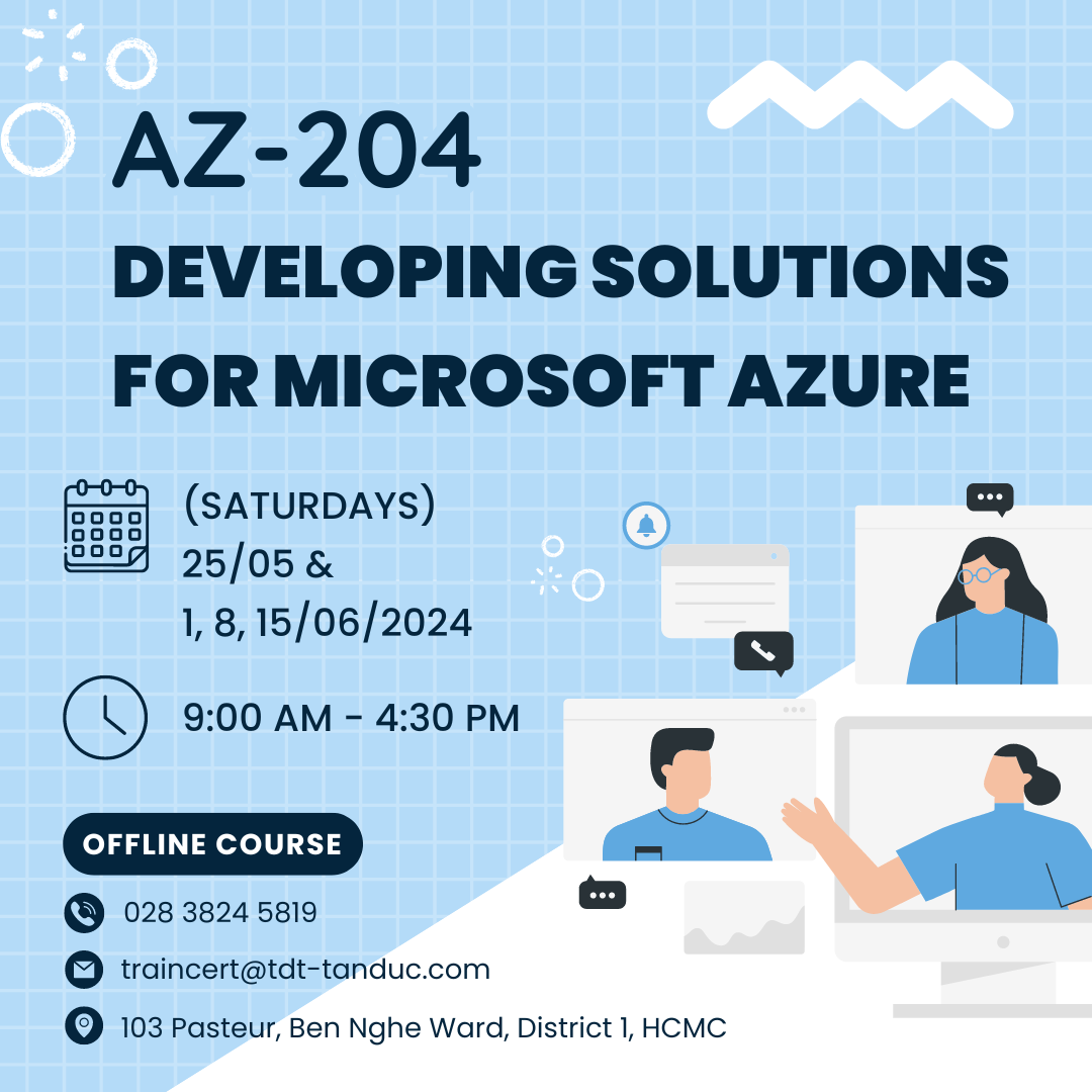 ƯU ĐÃI HỌC PHÍ KHÓA HỌC AZ-204 THÁNG 5/2024
